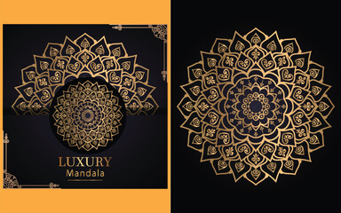 luxury ornamental mandala design background in gold color for yourself  