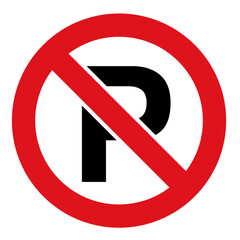 道路標識　駐車禁止のマーク