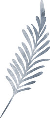 Fototapeta na wymiar Watercolor winter pine leaf