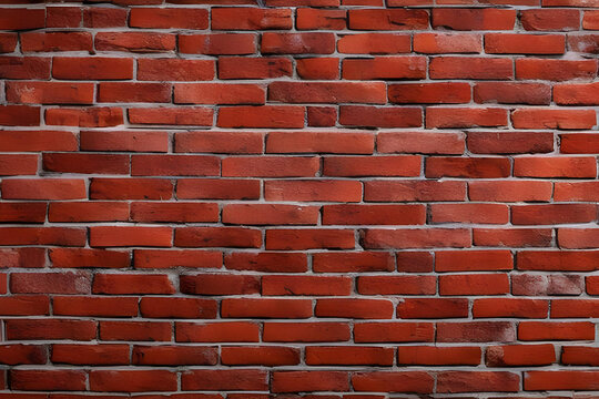 Fototapeta red brick wall background. brick wall design. brick wall wallpaper. red brick wall backdrop. brick wall concept. brick wall texture. AI Generated. Urban design. Urban concept. basic brick wall.