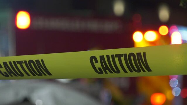 caution tape at crime scene