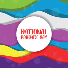 National Parents’ Day. Design suitable for greeting card poster and banner