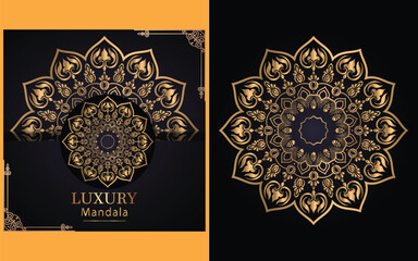 luxury ornamental mandala design background in gold color for yourself  