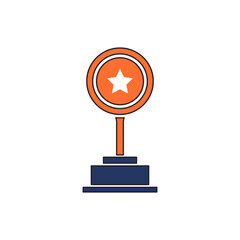trophy icon vector. trophy icon vector illustration
