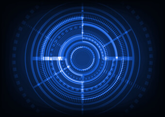 tech circle abstract background
