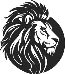 Make an impact with this black and white, modern lion logo.
