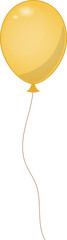 Yellow Balloon flat icon design