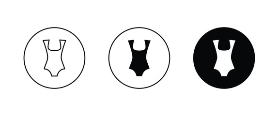 Swimsuit icon, woman's body. woman waist icon, sea wear icon symbol logo illustration,editable stroke, flat design style isolated on white