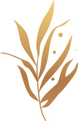 Luxury gold leaf branch