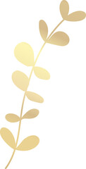 Luxury gold leaf branch