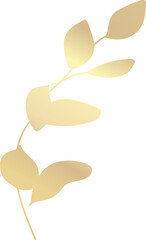 Luxury gold leaf branch
