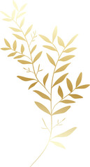 Luxury gold leaf branch