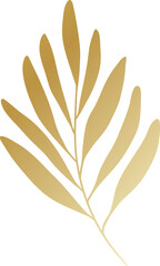 Luxury gold leaf branch