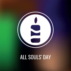 All Souls' Day. Design suitable for greeting card poster and banner