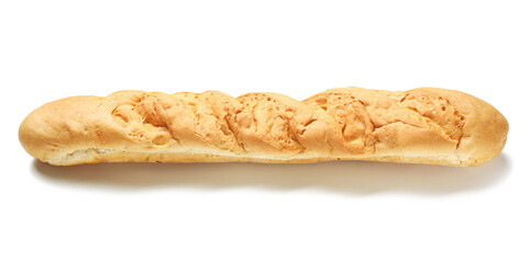 Delicious baguette isolated on white background