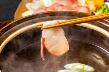 ぶりしゃぶ　Shabu-shabu Japanese food of yellowtail