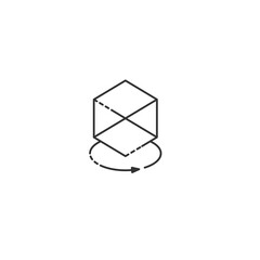 AR cube rotation icon