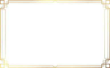 Golden art deco frame