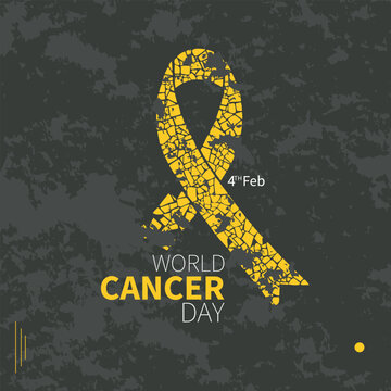 Illustration Of 4 February World Cancer Day.