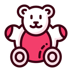 Icon Valentine day teddy bear Illustration can be used for web app, etc