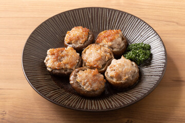 椎茸の肉詰め