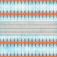 Draw lines in colors, green, pink and brown. It has a blue background, Design, Fabric pattern, Used as background image.