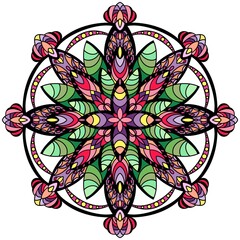 Coloring pictures, Circular images, coloring.