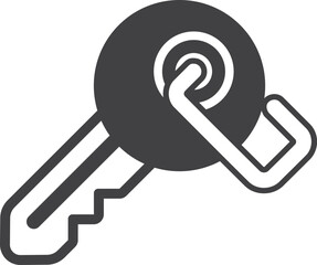 key illustration in minimal style