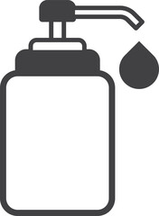alcohol spray bottle illustration in minimal style