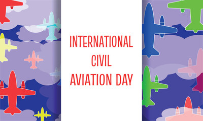 Obraz na płótnie Canvas international civil aviation day. Design suitable for greeting card poster and banner