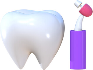 Dental teeth health care 3D icon.