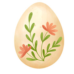 Easter egg with flowers