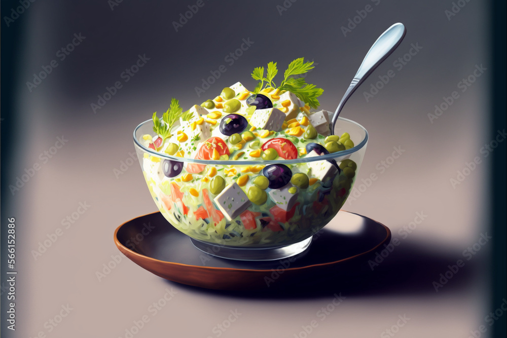 Wall mural Olivier Salad