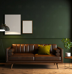 Blank Frame Mockup for Living Room Wall Decor
Living Room Interior Design with Blank Frame Wall Art Mockup