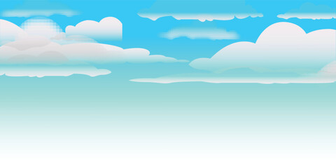 Fototapeta na wymiar Blue sky with abstract cloud design element