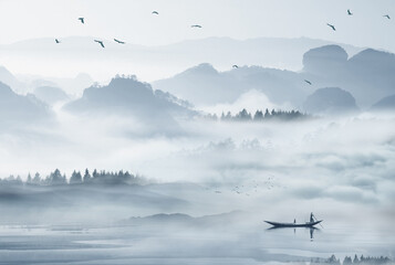 湖, 水, 風景, 空, 自然, 雲, 山, 雪, アルプス山脈, 日の出