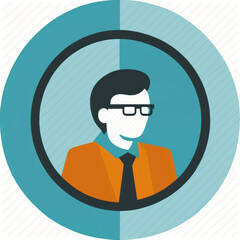 An Employees Icon Inside A Circle. Generative AI