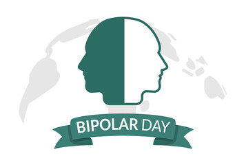 World Bipolar Day Design Illustration. celebrated each year on March 30th for was posthumously diagnosed as having bipolar disorder