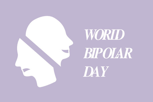 World Bipolar Day Design Illustration. celebrated each year on March 30th for was posthumously diagnosed as having bipolar disorder