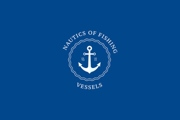 Marine Retro Emblems Logo With Anchor, Anchor Logo - Vector