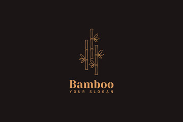 Green Bamboo Logo Design Template