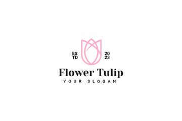 Fototapeta premium Lotus Flower Logo Abstract Beauty Spa Salon Cosmetics Brand Linear Style. Looped Leaves Logotype Design Vector Luxury Fashion Template.