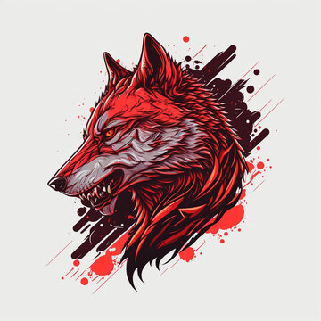 Wolf Logo. generative ai