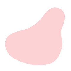 Abstract shape pink blob and line art.	
