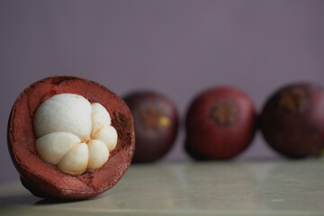 mangosteen on the background