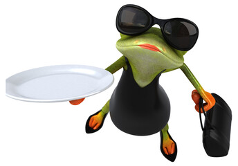 Fun frog - 3D Illustration