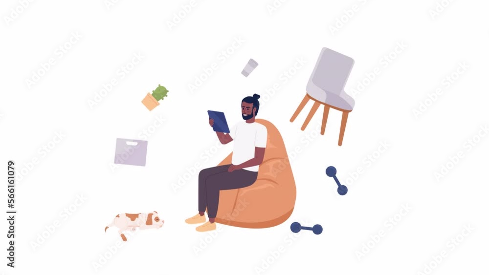 Aufkleber animated 404 connect failed loader. network problem. flat person 4k video footage with alpha channel