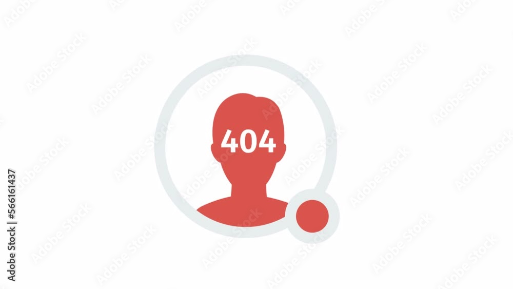 Poster animated 404 fail avatar loader icon. corrupt file. flat changing user profiles on white background 