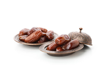 Concept of tasty food, dates, isolated on white background