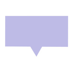 Pastel frame purple speech bubble and white line.	